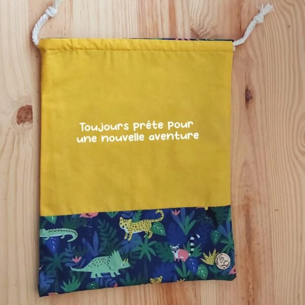Sac de change – Motif avion & ciel étoilé rose – Image 11