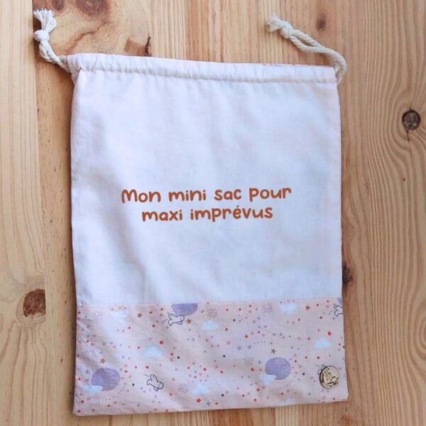 Sac de change – Motif avion & ciel étoilé rose – Image 8