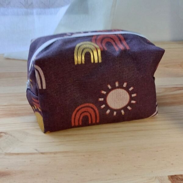 trousse de toilette arc en ciel doré