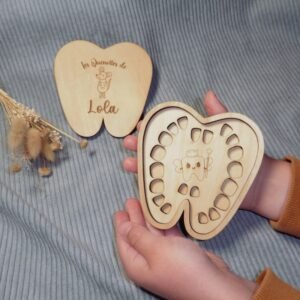 Boîte à Dent de lait Personnalisée en Bois