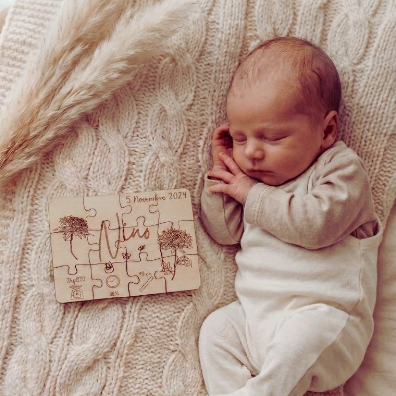 puzzle personnalisé cadeau de naissance
