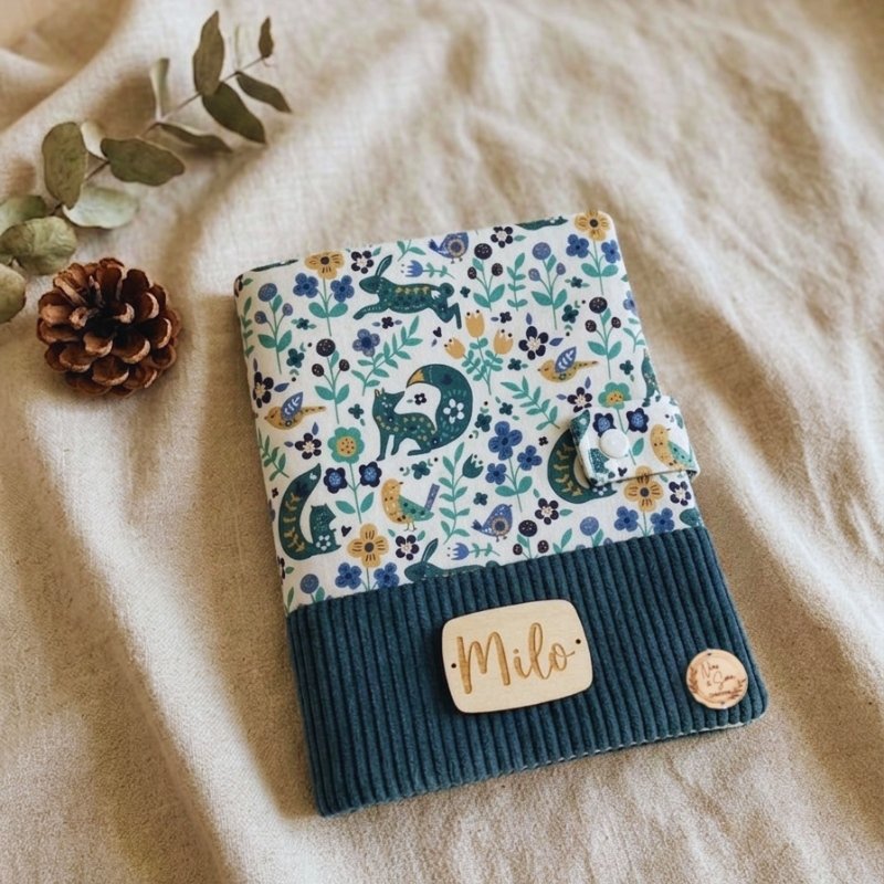 protège carnet de santé bleu marine