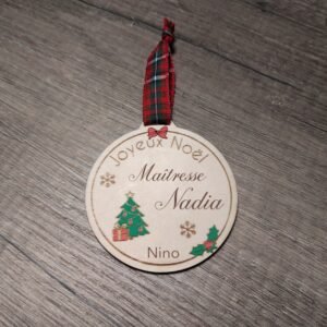 Boule de Noël Personnalisée Maîtresse, Nounou...